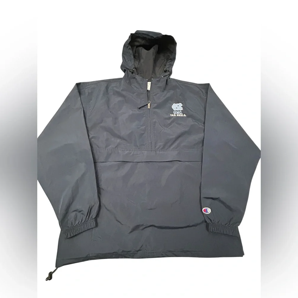 Champion UNC‎ Tar Heels Men’s Blue NCAA Anorak Windbreaker Hooded Jacket M
